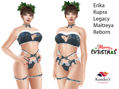 Second Life Marketplace - Blue Sexy Xmas Outfit